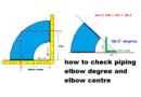how to check piping elbow degree and elbow Centre