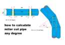 how to calculate miter cut pipe any degree