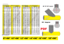 Lateral pipe tee branch  8″×96″  10″×96″  12″×96″  14″×96″  16″×96″  18″×96″  PDF chart