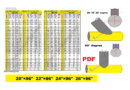 Lateral pipe tee branch  20″×96″  22″×96″  24″×96″  26″×96″  PDF chart