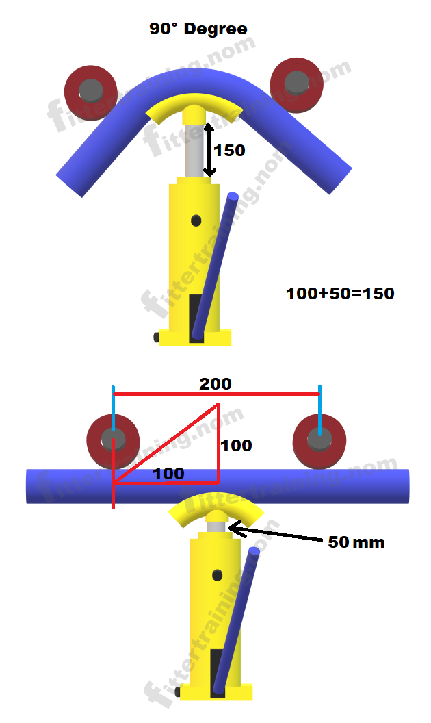 Pipe banding with manual hydraulic machine pipe banding calculation