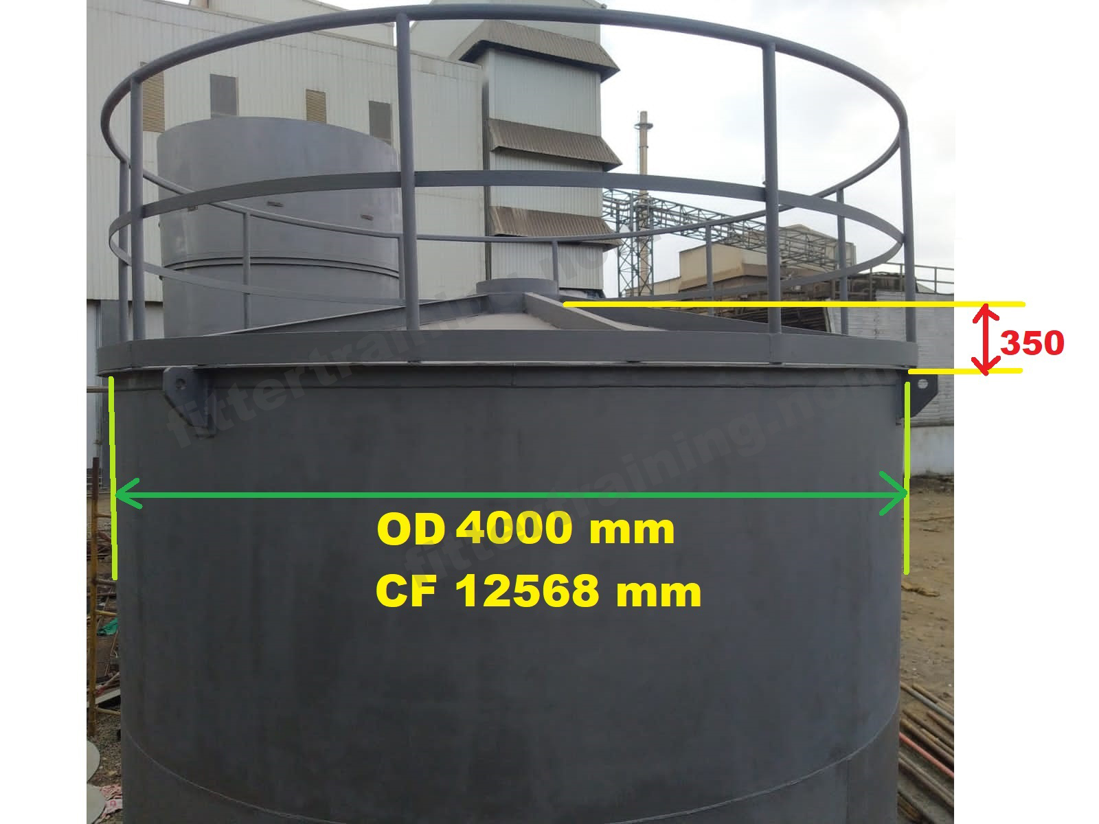 Tank head conical cap layout marking formula Fitter training