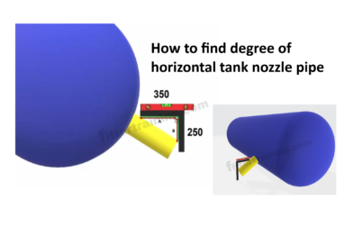 How to find degree of horizontal tank nozzle pipe | Degree calculation formula horizontal tank nozzle pipe