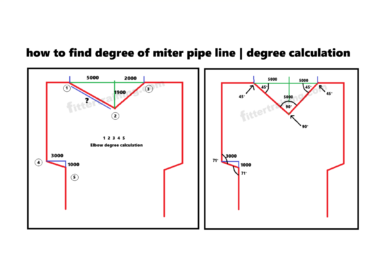 how to find degree of miter pipe line | degree calculation formula