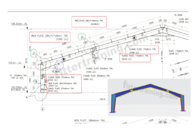 structural beam degree web plate layout marking / structural rafter and roof fabrication formula