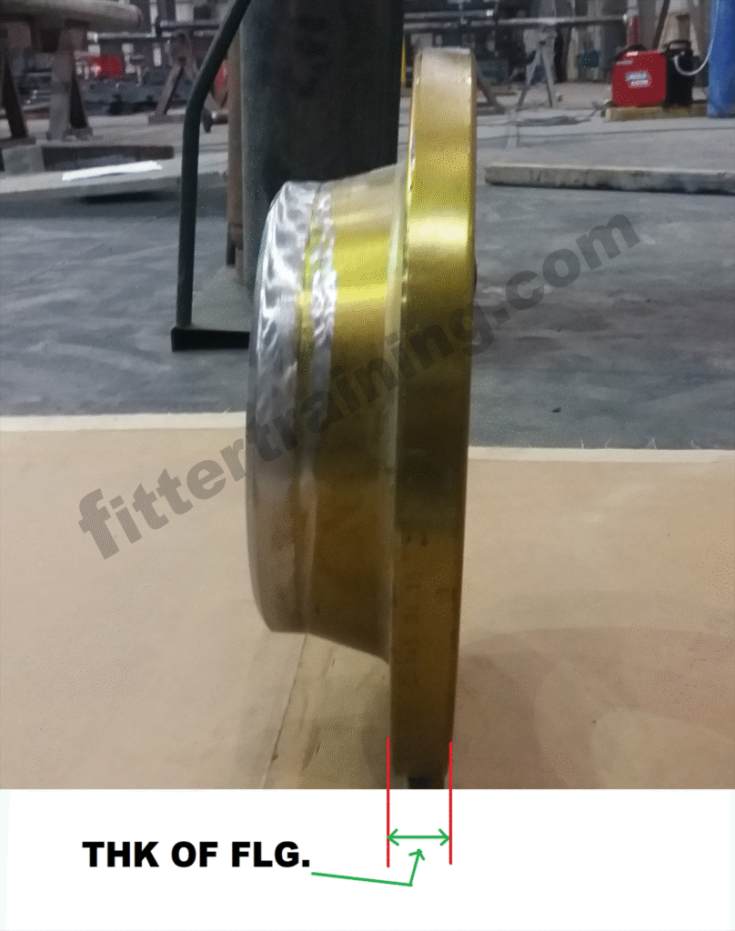 Pipe flange thickness dimensions chart